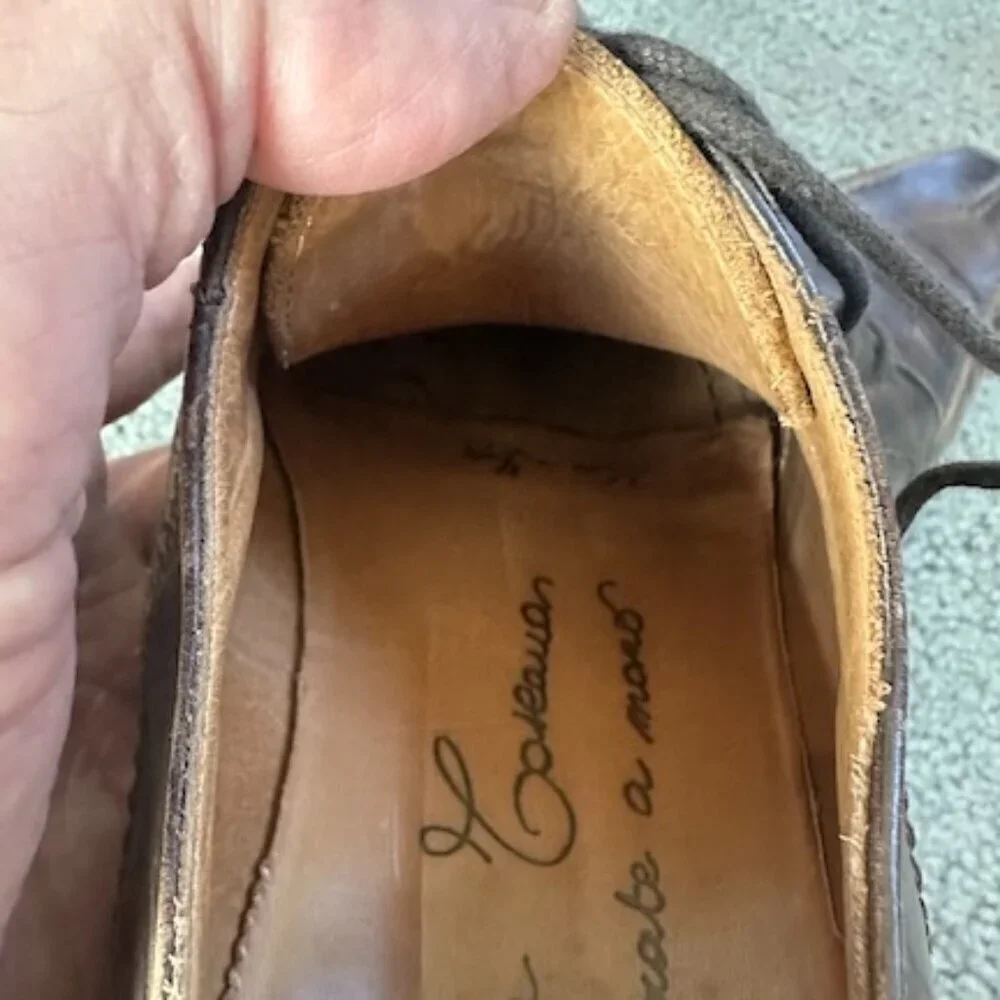 Caldoberia Coseauan Brown Leather Oxfords - Handmade in Italy - Sz. 43 - VGUC